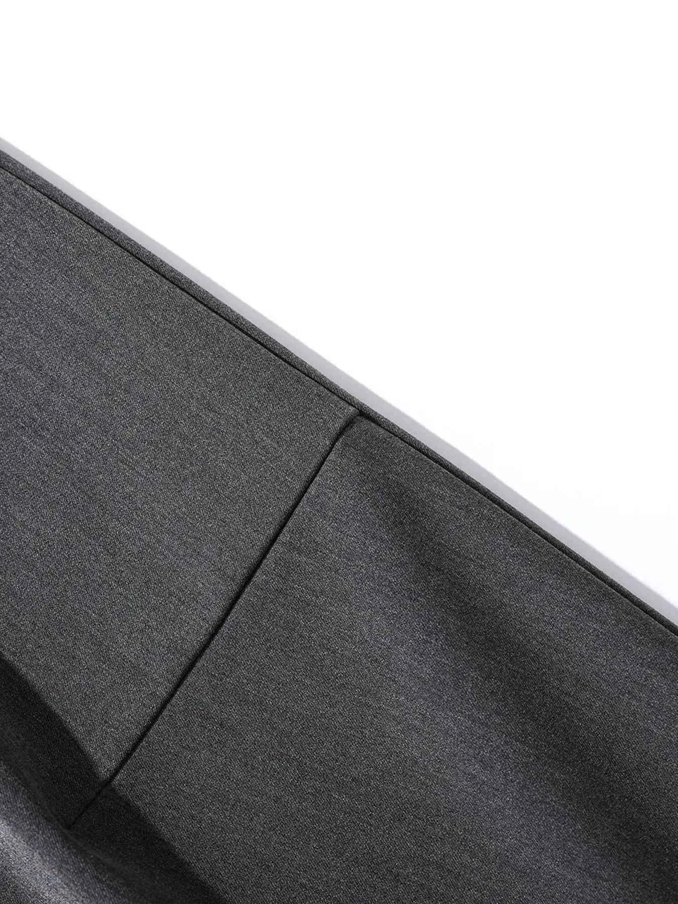 Men's High Waist Pleated Curved Pants