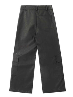 Men's Wide Leg Cargo Pants with Multiple Pockets