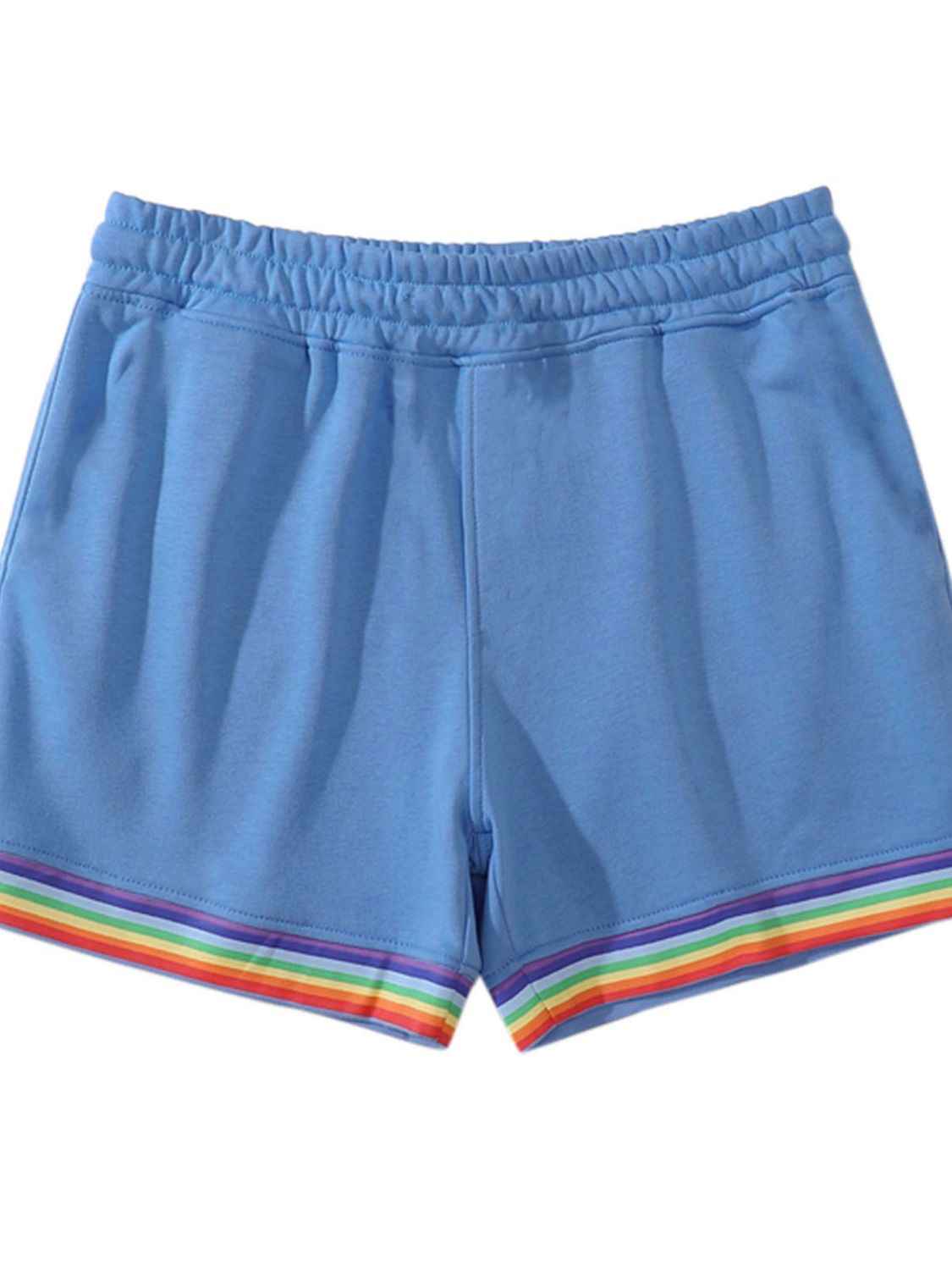 Men's Rainbow Stripe Elastic Waist Shorts - Damned Threads