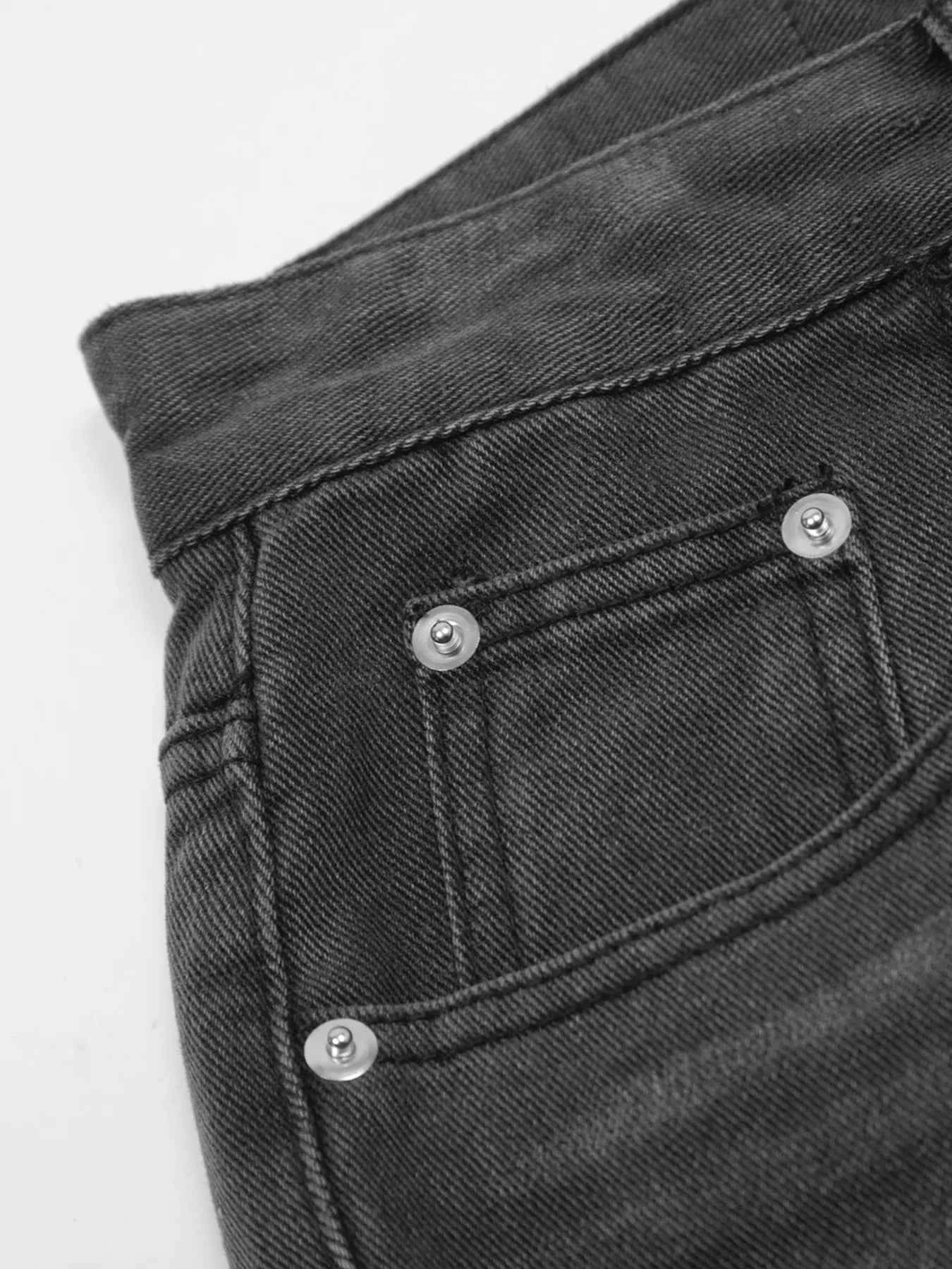 Men's Multi-Pocket Cargo Jeans with Zipper Details