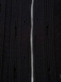 Men's Zip Up Openwork Cardigan