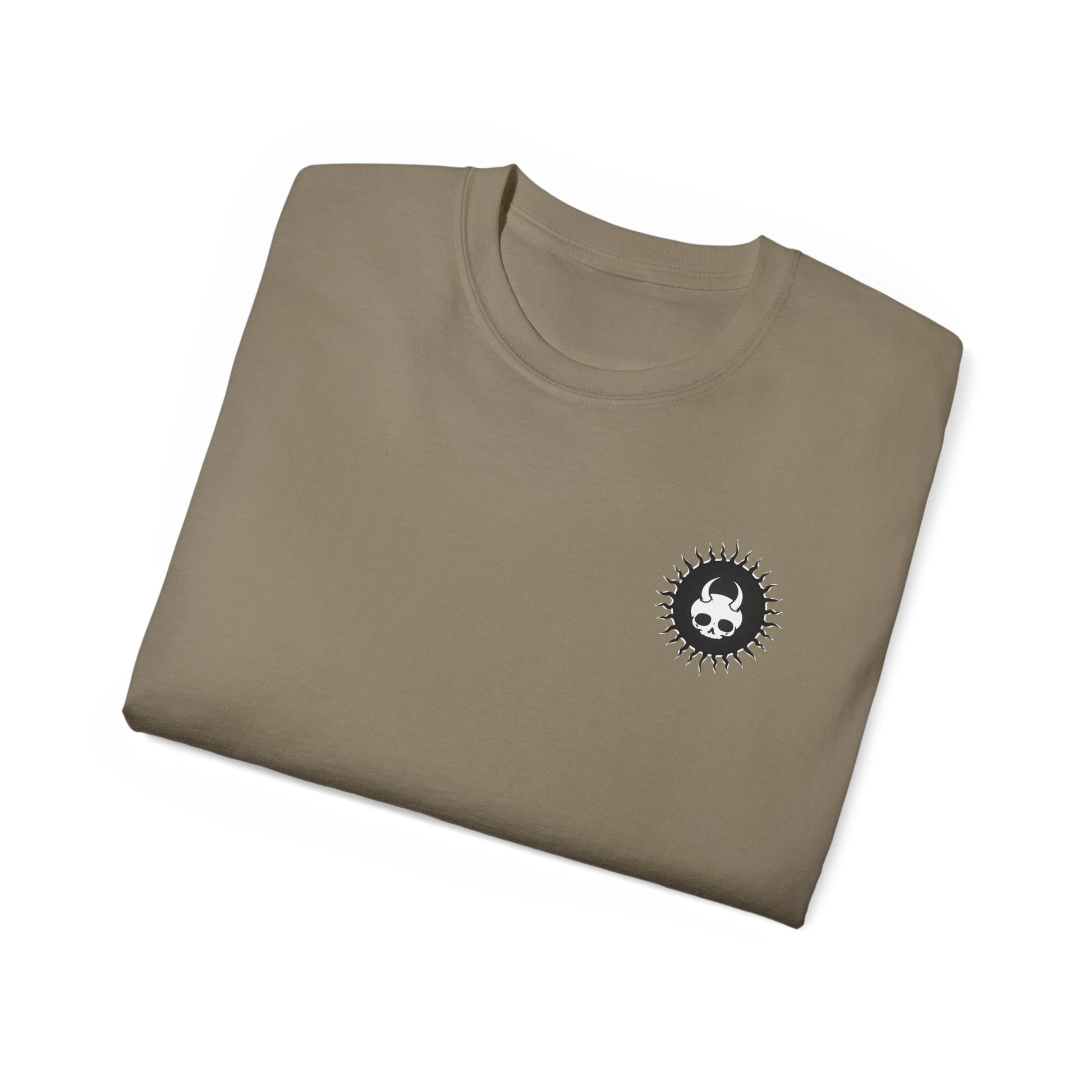 Spook-Rock - Unisex Cotton Tee (Back) - Damned Threads