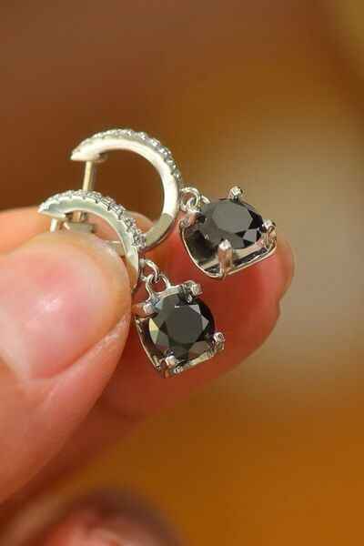 2 Carat Moissanite 925 Sterling Silver Drop Earrings - Damned Threads
