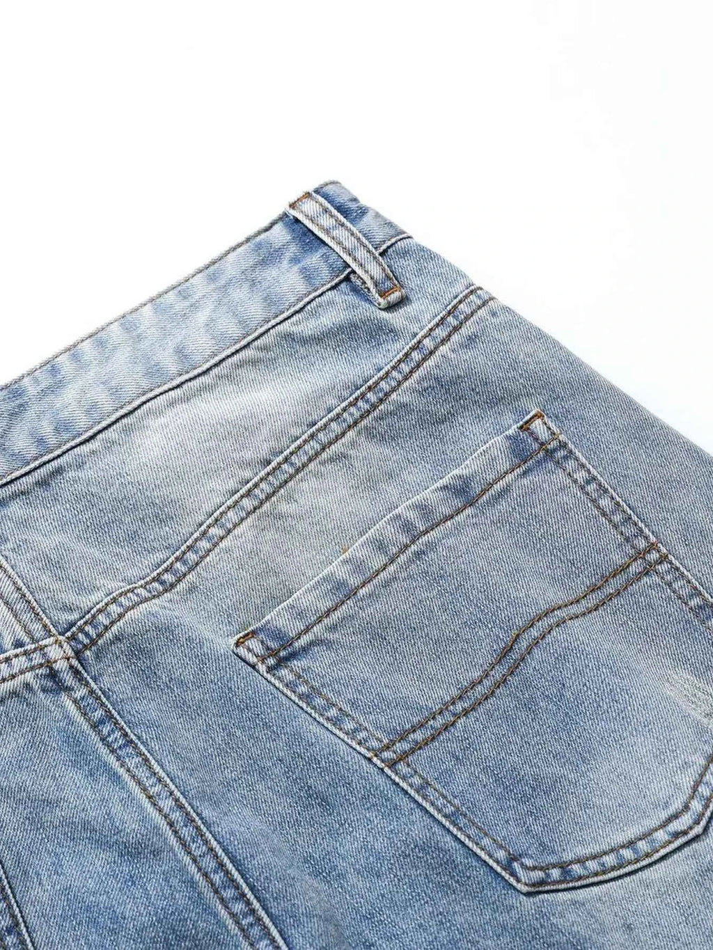 Men's Vintage Washed Wide Leg Denim Shorts