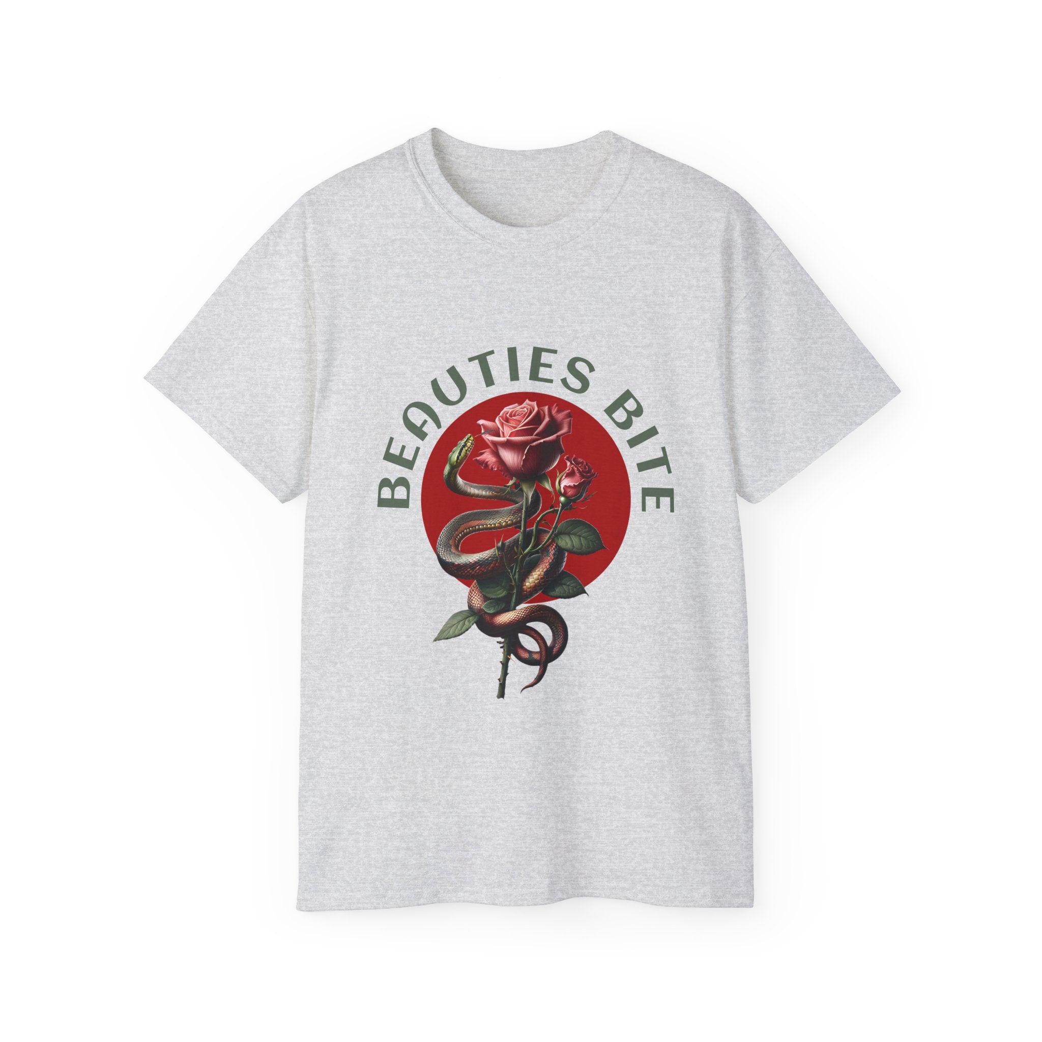 Beauties Bite - Unisex Cotton Tee (Front) - Damned Threads