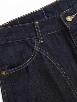 Men's Wide Leg Contrast Stitch Jeans