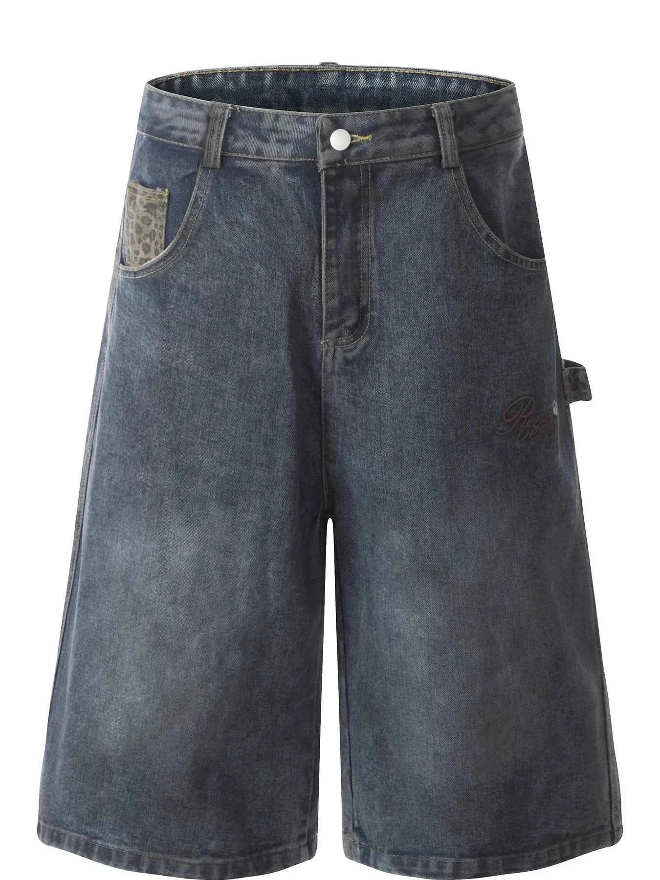 Men's Wide Leg Denim Shorts