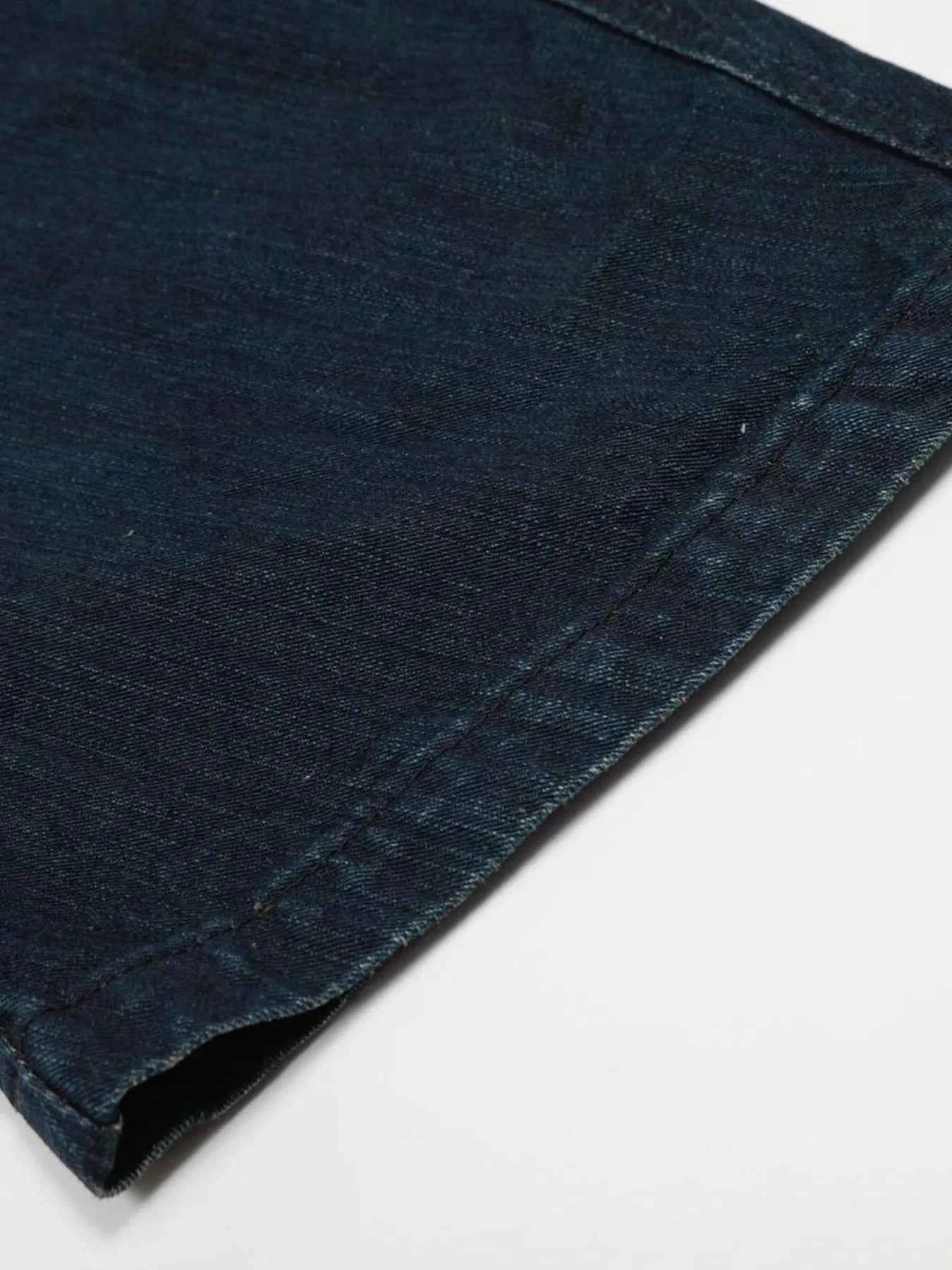 Men's Washed Button Fly Curved Jeans