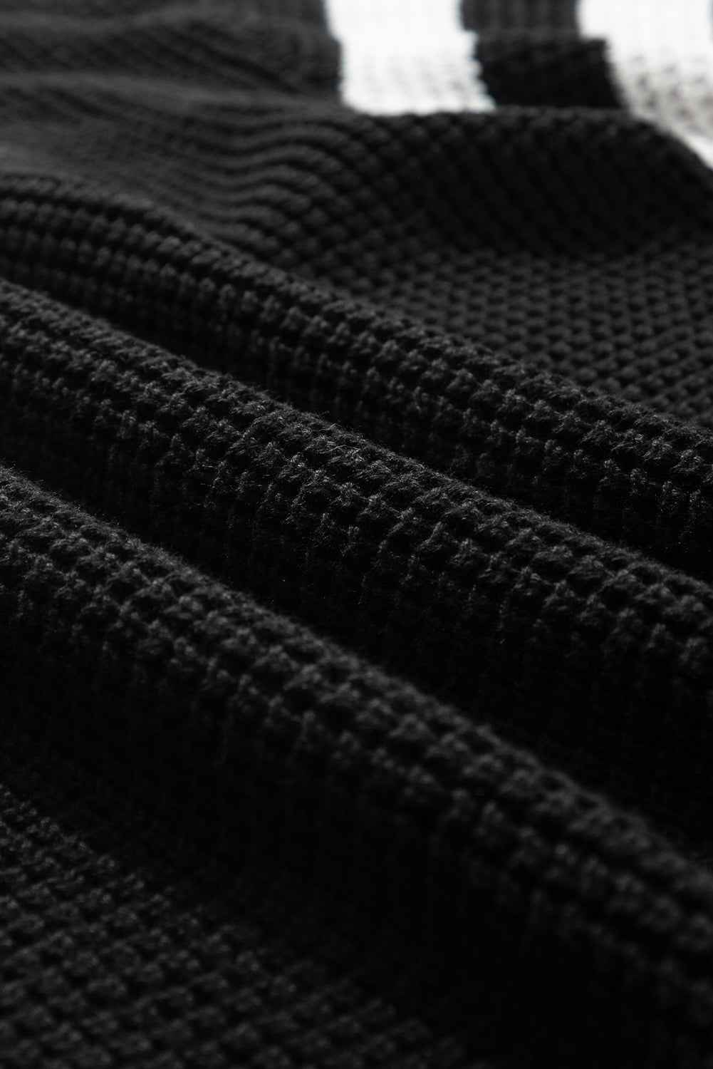 Striped & Checkered Turtleneck Dropped Shoulder Sweater - Damned Threads