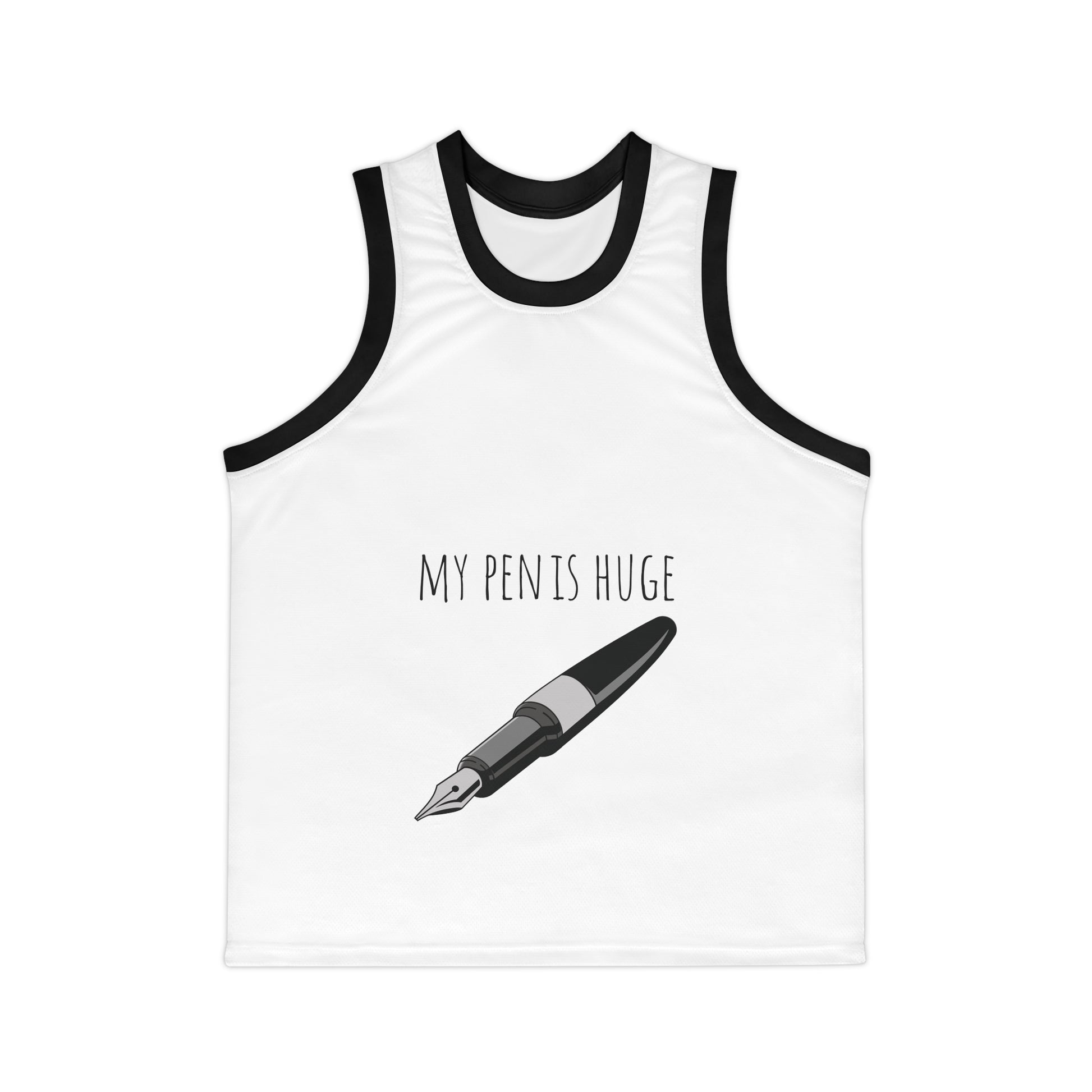 MY PEN IS HUGE - Unisex Basketball Jersey - Damned Threads