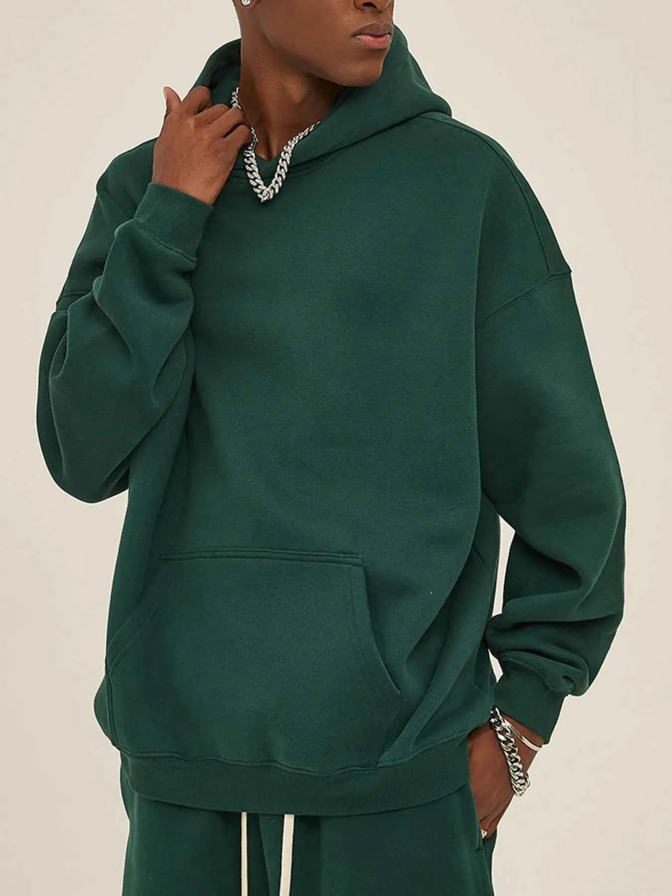 Men's Oversized Pocketed Long Sleeve Hoodie