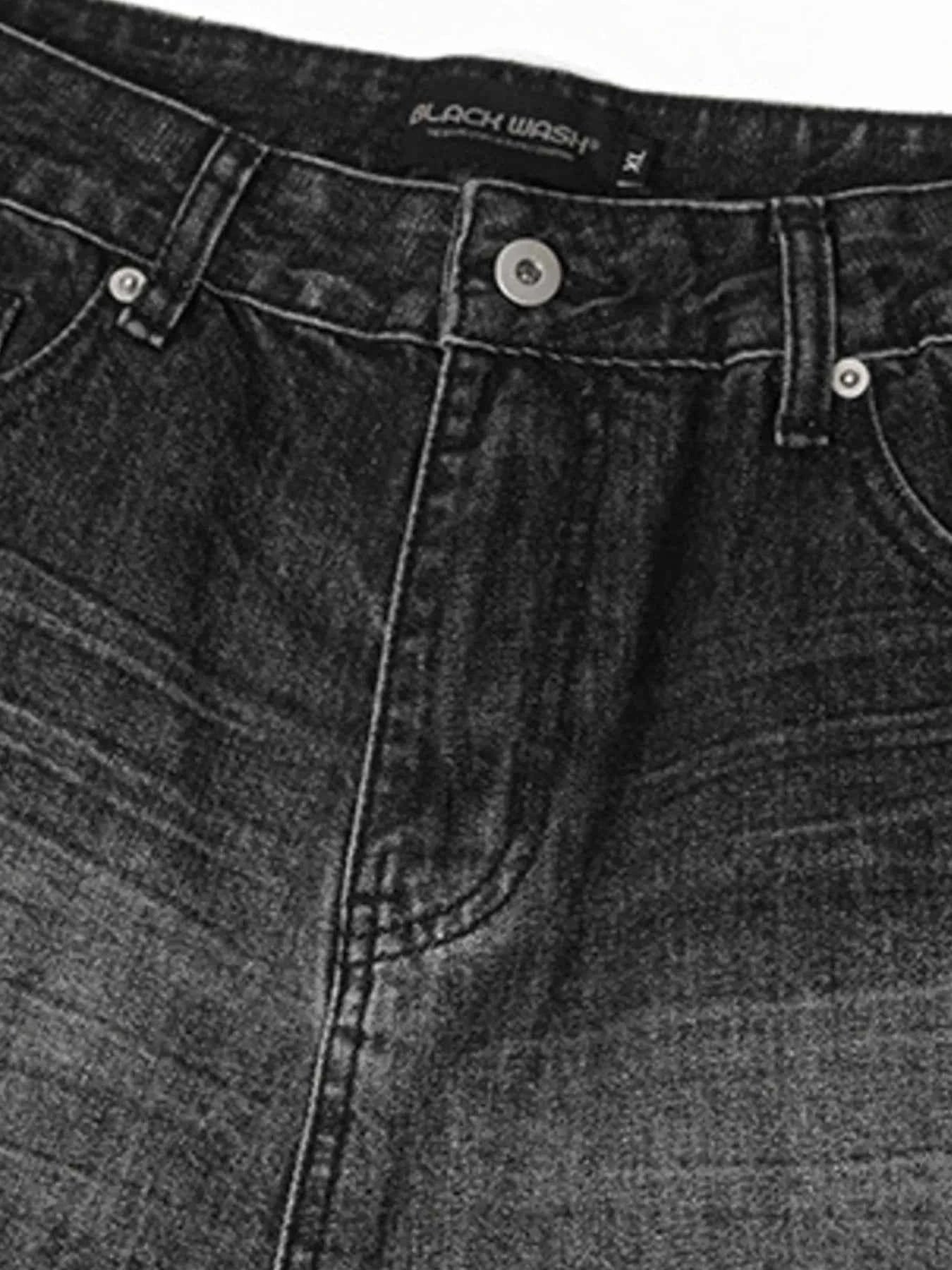 Men's Distressed Wide Leg Jeans