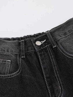 Men's Vintage Washed Wide Leg Denim Jeans