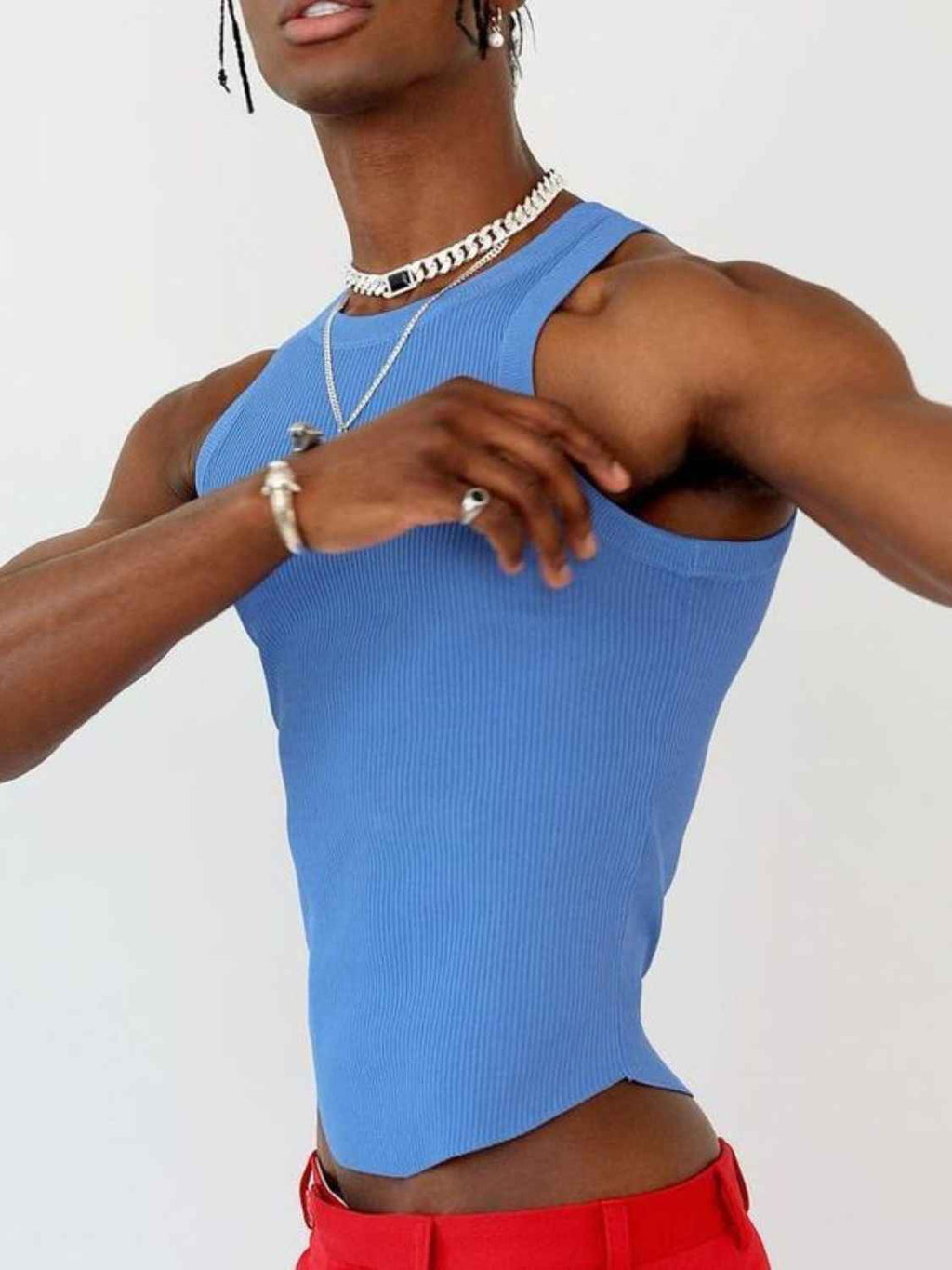 Men's Full Size Round Neck Tank Plus Size