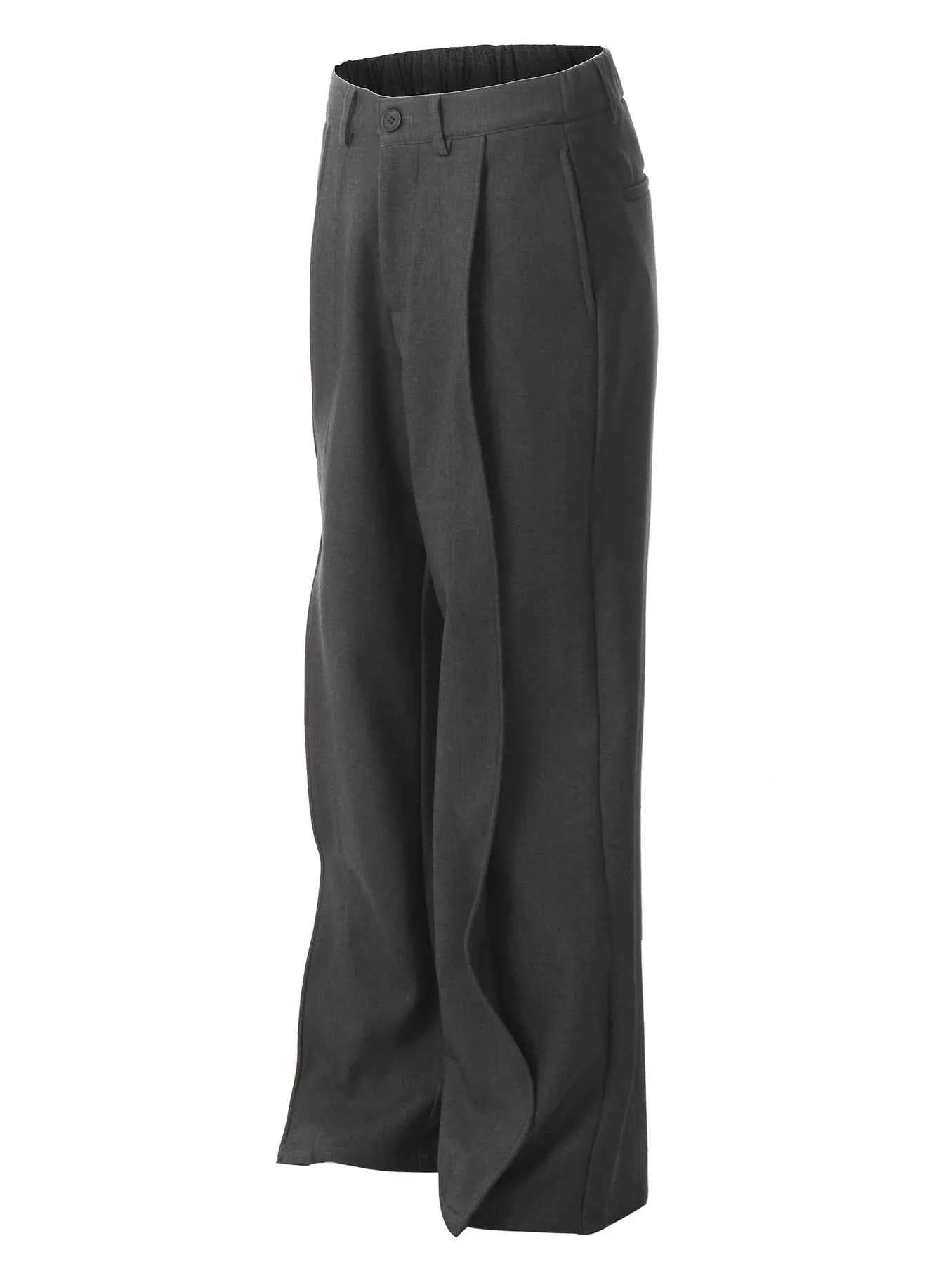 Men's Wide Leg Pants with Pleated Front