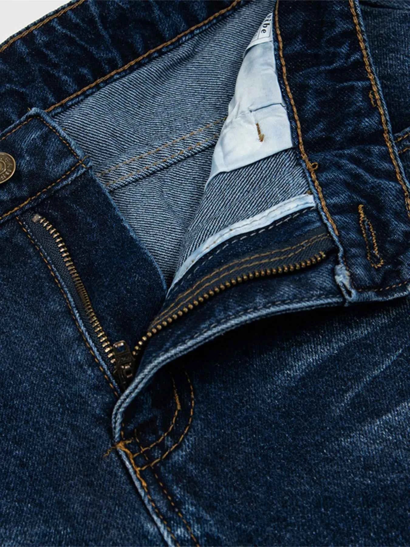 Men's Wide Leg Vintage Wash Jeans