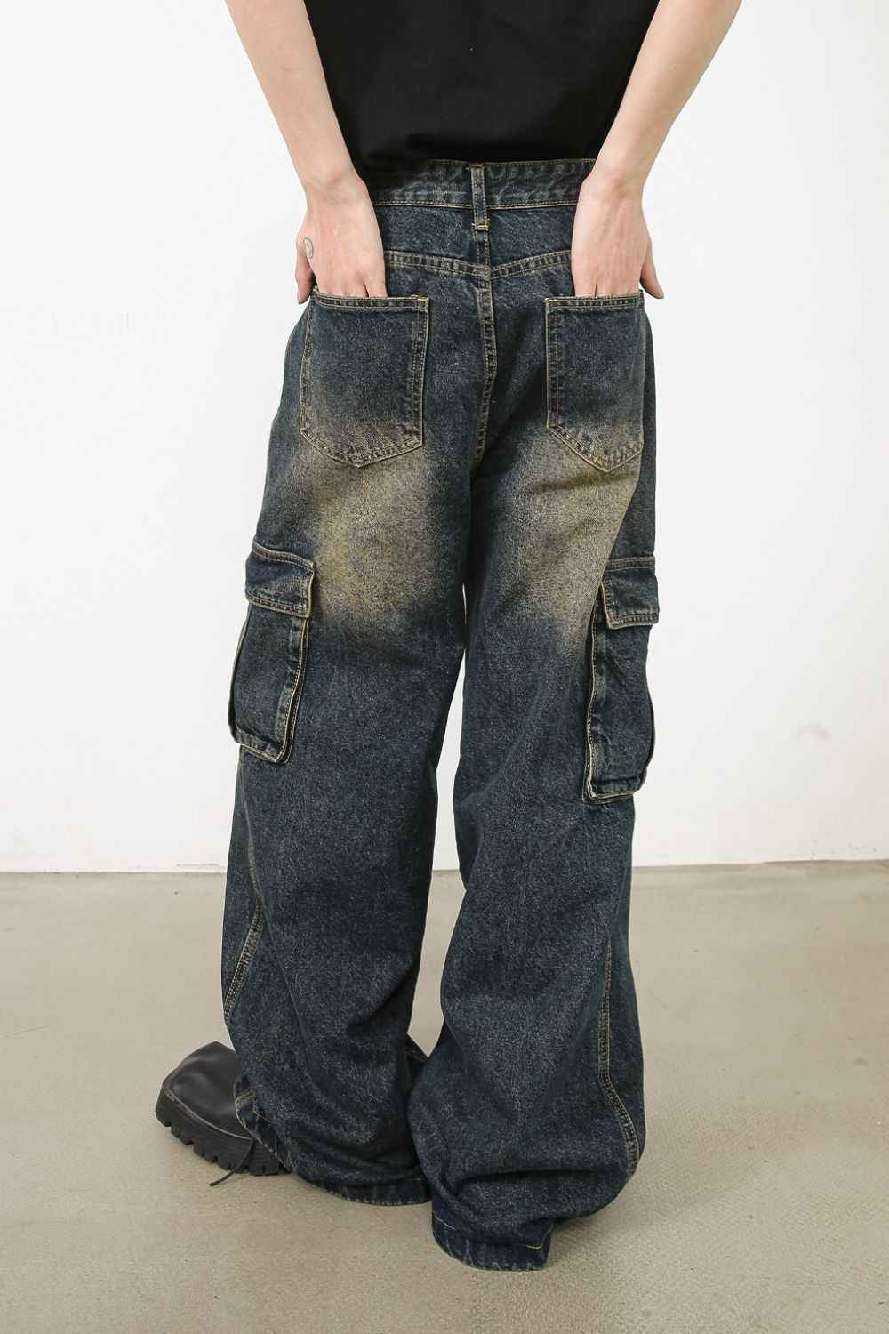 Men's Wide Leg Cargo Jeans - Damned Threads