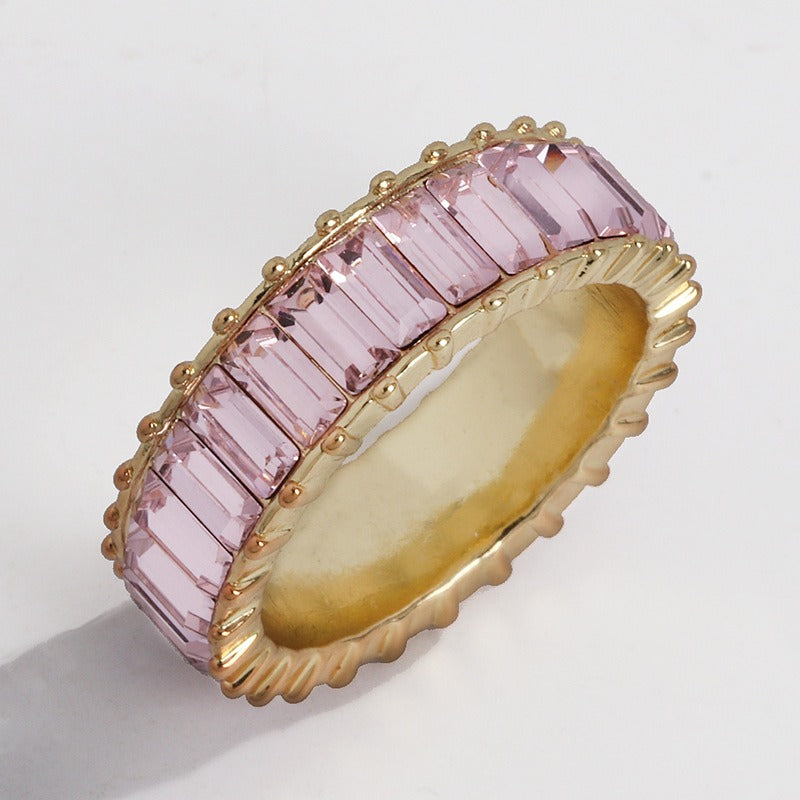 18K Gold Colorful Gem-Stacked Ring - Damned Threads