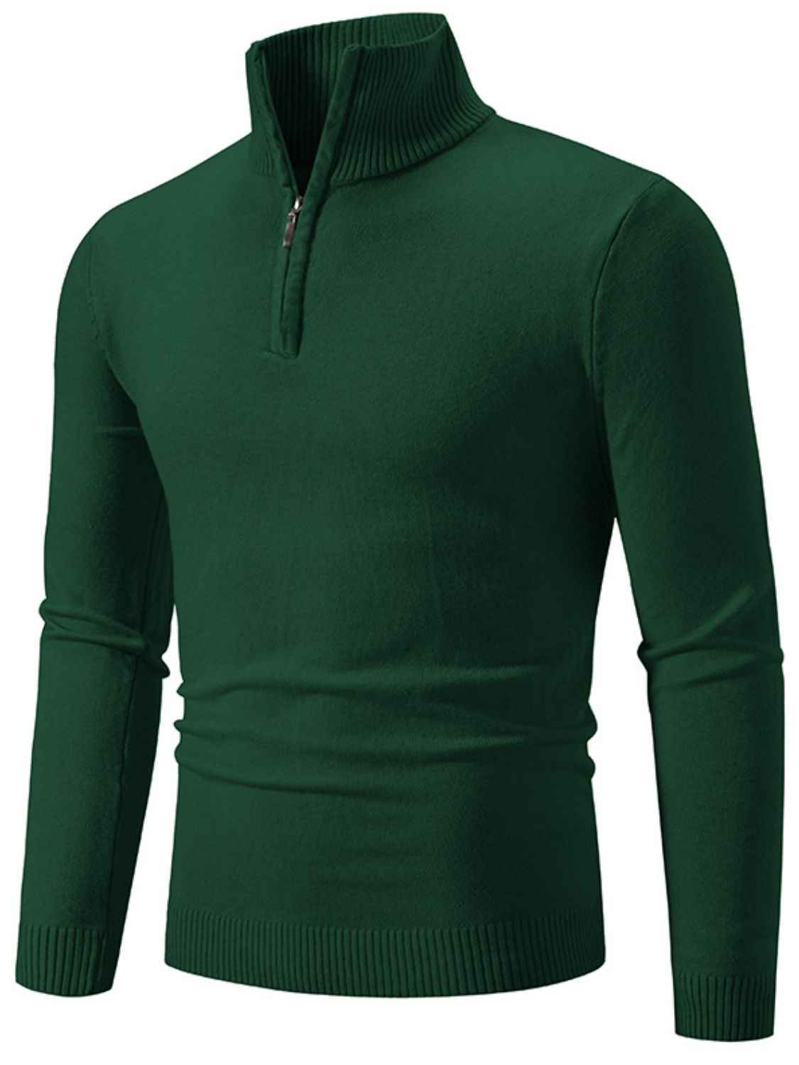 Men's Plus Size Quarter Zip Long Sleeve Knit Top - Damned Threads