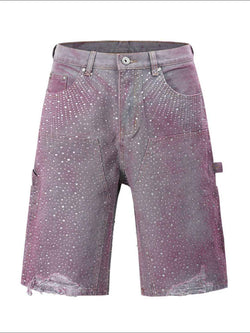 Men's Rhinestone Shorts with Pockets - Damned Threads