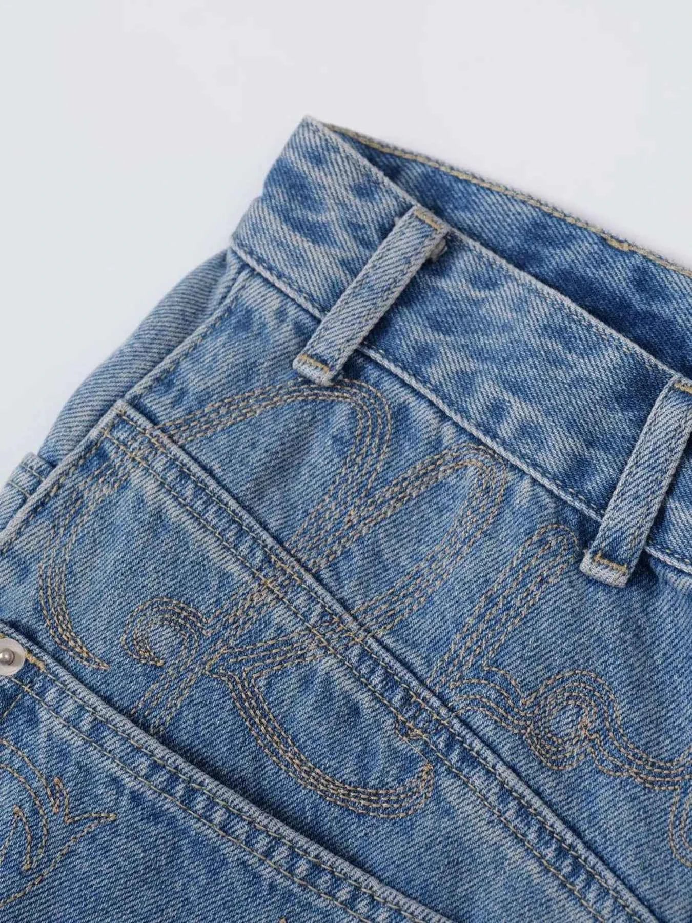 Basic style Oversized Wide leg Jeans