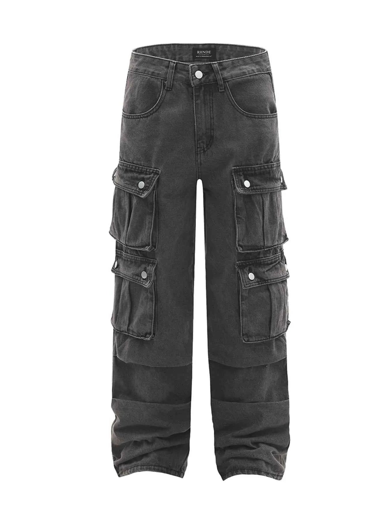 Men's Multi-Pocket Cargo Straight Jeans