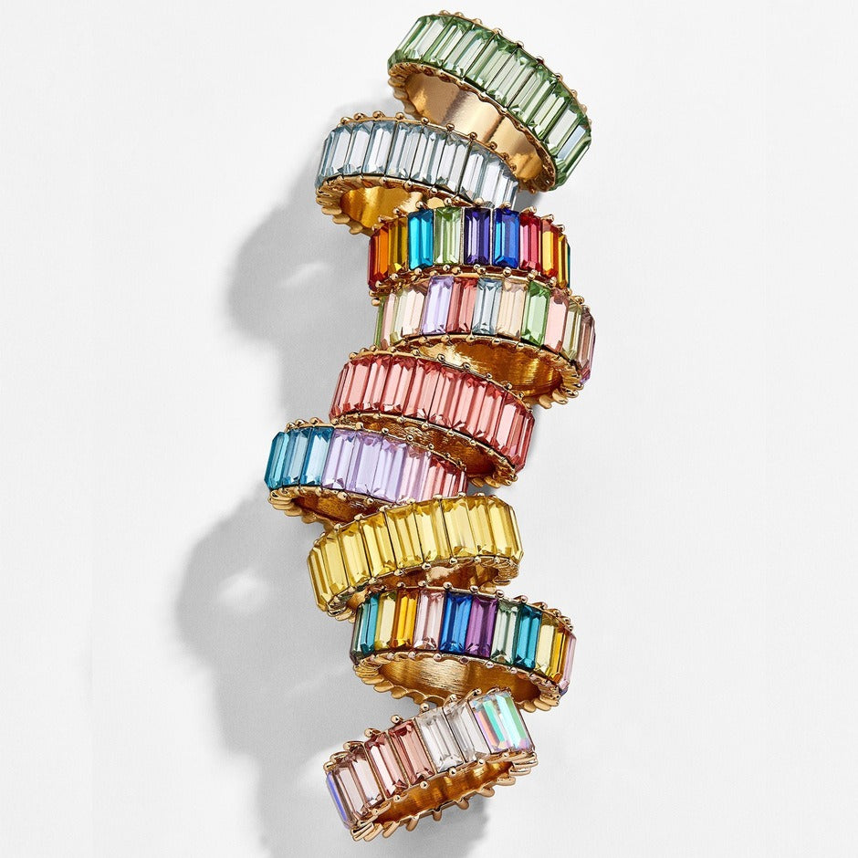18K Gold Colorful Gem-Stacked Ring - Damned Threads