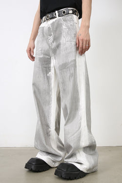 Men's Contrast Wide Leg Jeans - Damned Threads