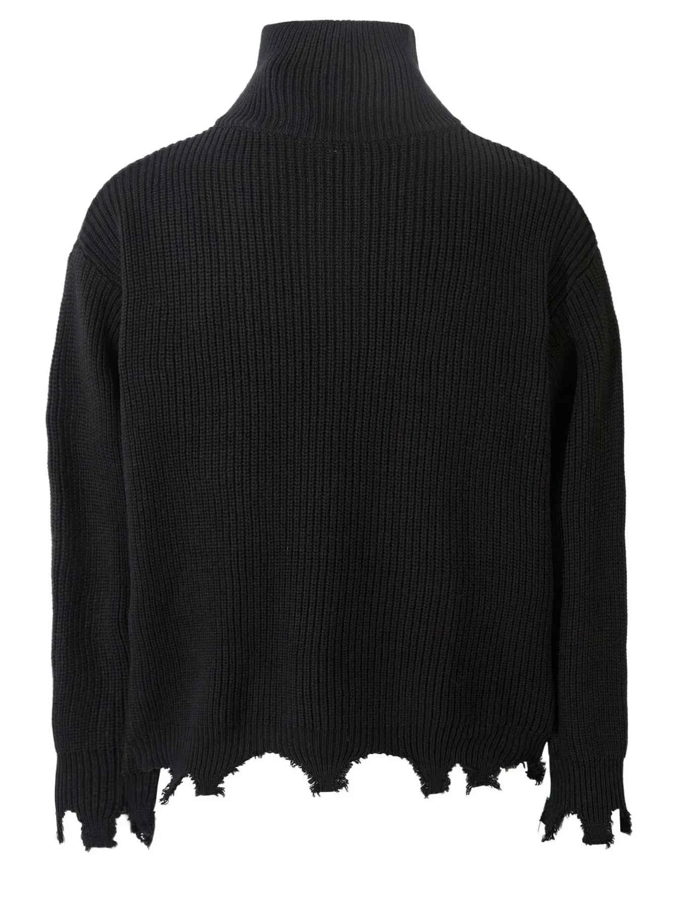 Men's Raw Hem Zip Up Cardigan