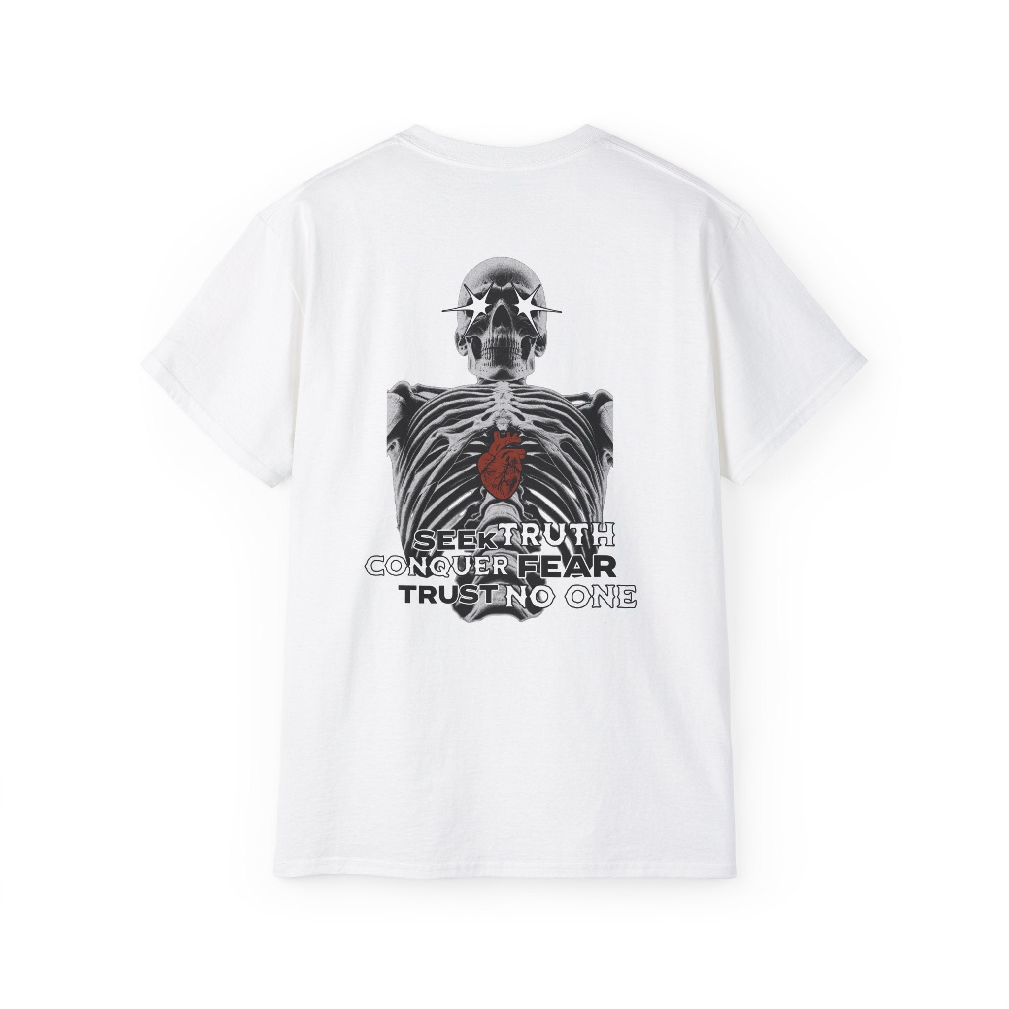 Exposed Heart - Unisex Cotton Tee (Back) - Damned Threads