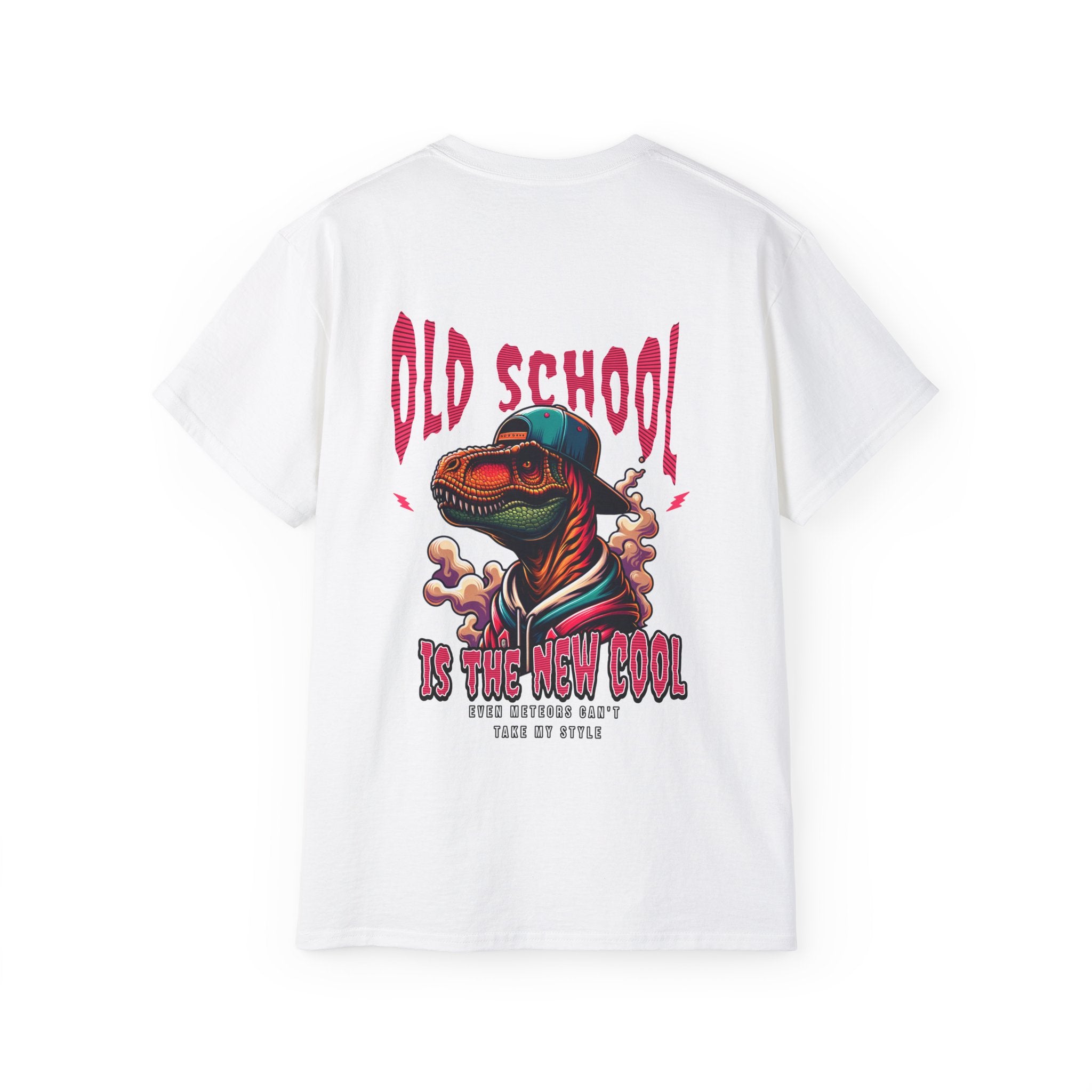 Old School Is The New Cool - Unisex Cotton Tee (Back)