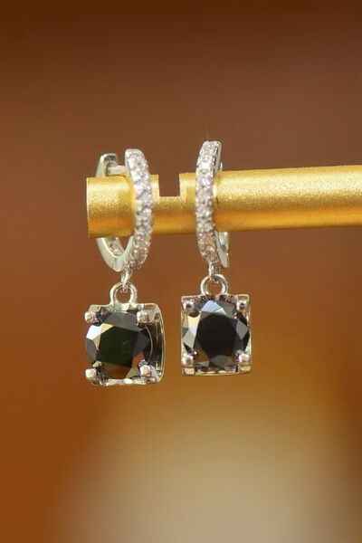 2 Carat Moissanite 925 Sterling Silver Drop Earrings - Damned Threads