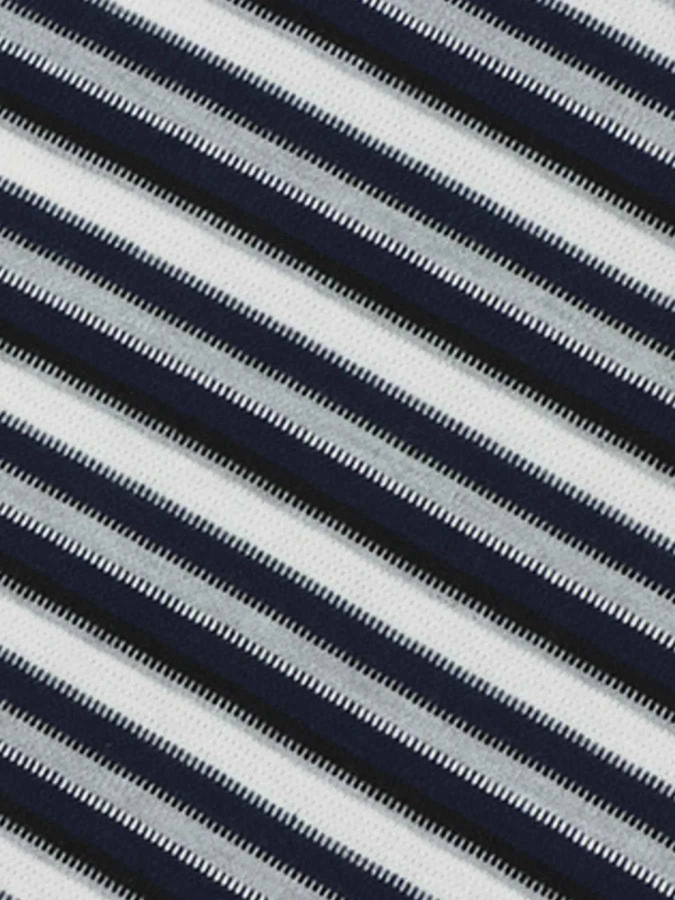 Men's Classic Striped Cotton Crew Neck T-Shirt