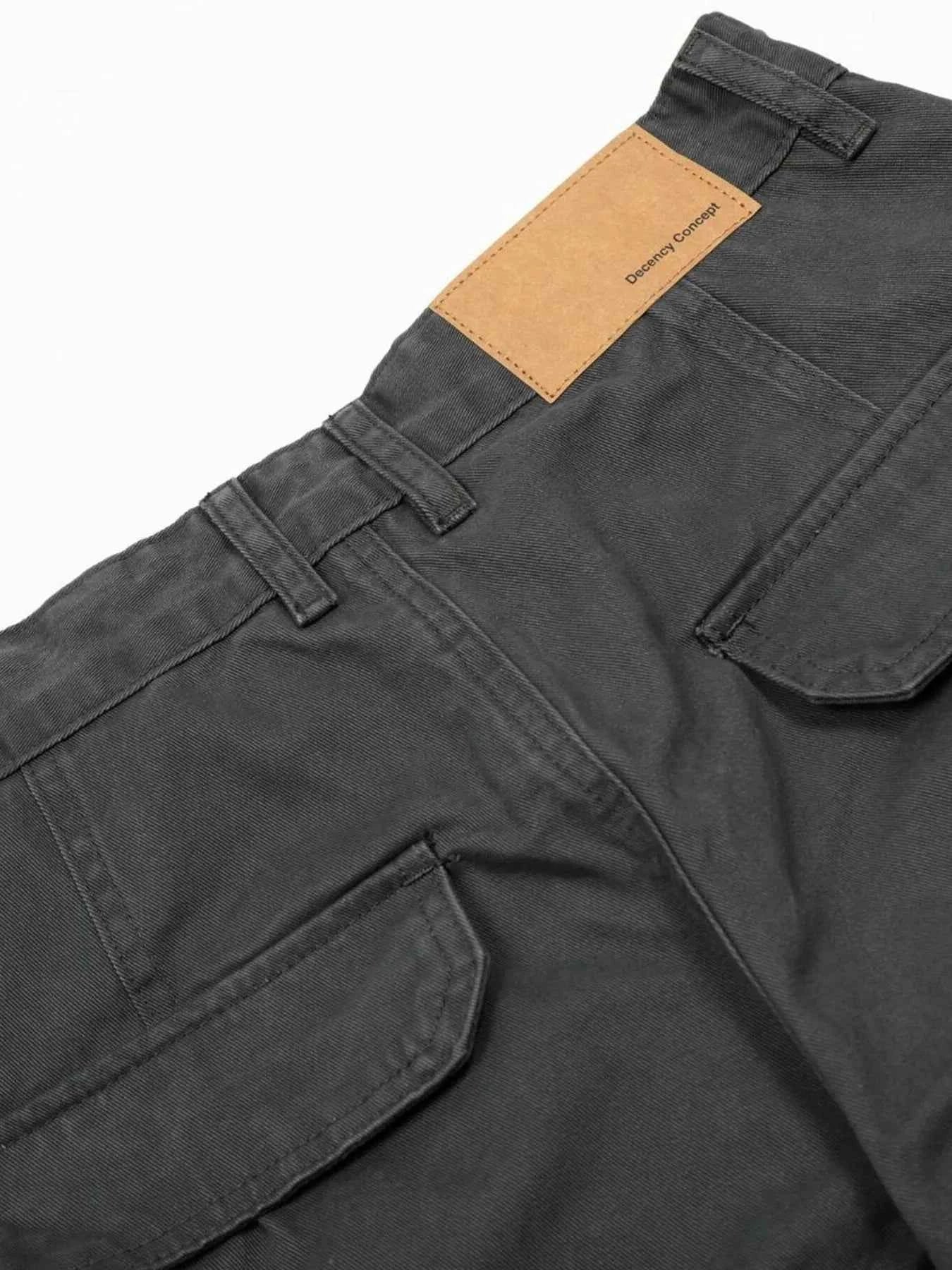 Men's Cargo Curved Pants with Multi Pockets