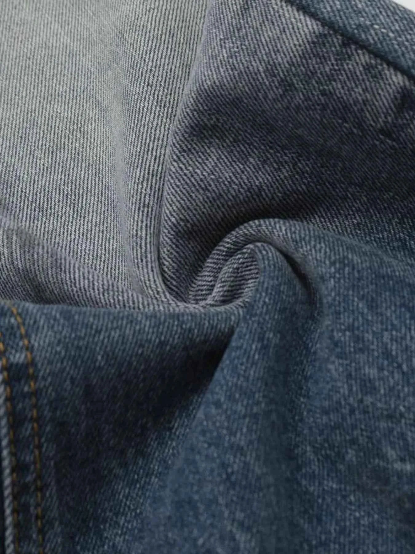 Men's Vintage Washed Gradient Distressed Flare Jeans