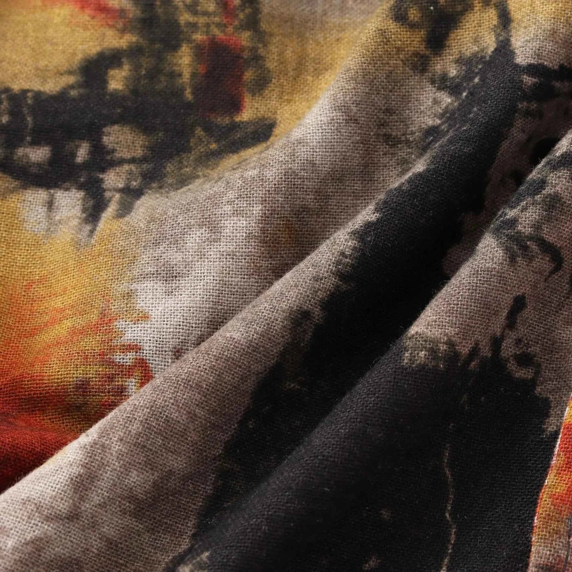 Men's Plus Size Abstract Print Short Sleeve Button-Up Casual Shirt