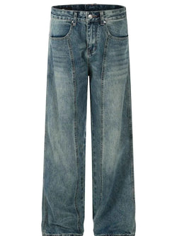 Men's Wash Wide Leg Jeans