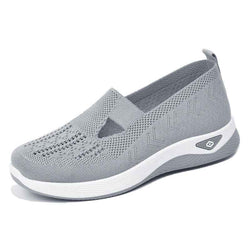 Breathable Mesh Round Toe Wedge Sneakers - Damned Threads