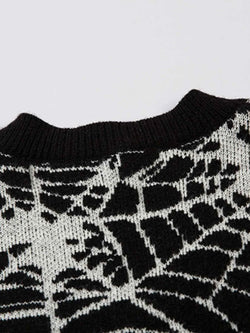 Men's Spider Web V-Neck Sweater Vest