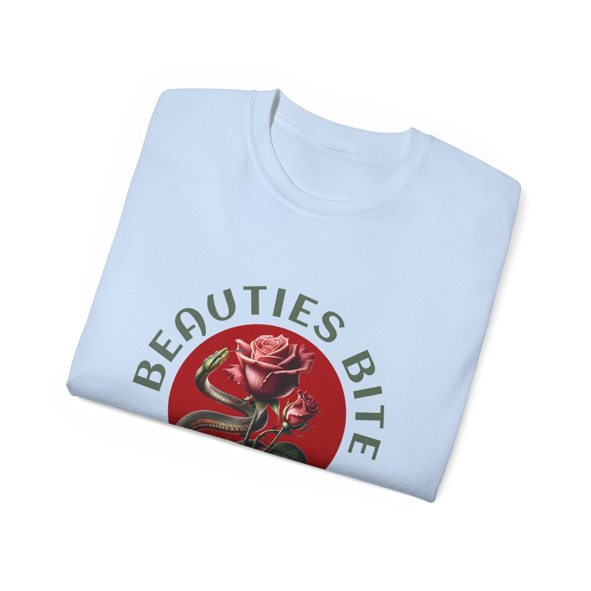 Beauties Bite - Unisex Cotton Tee (Front) - Damned Threads