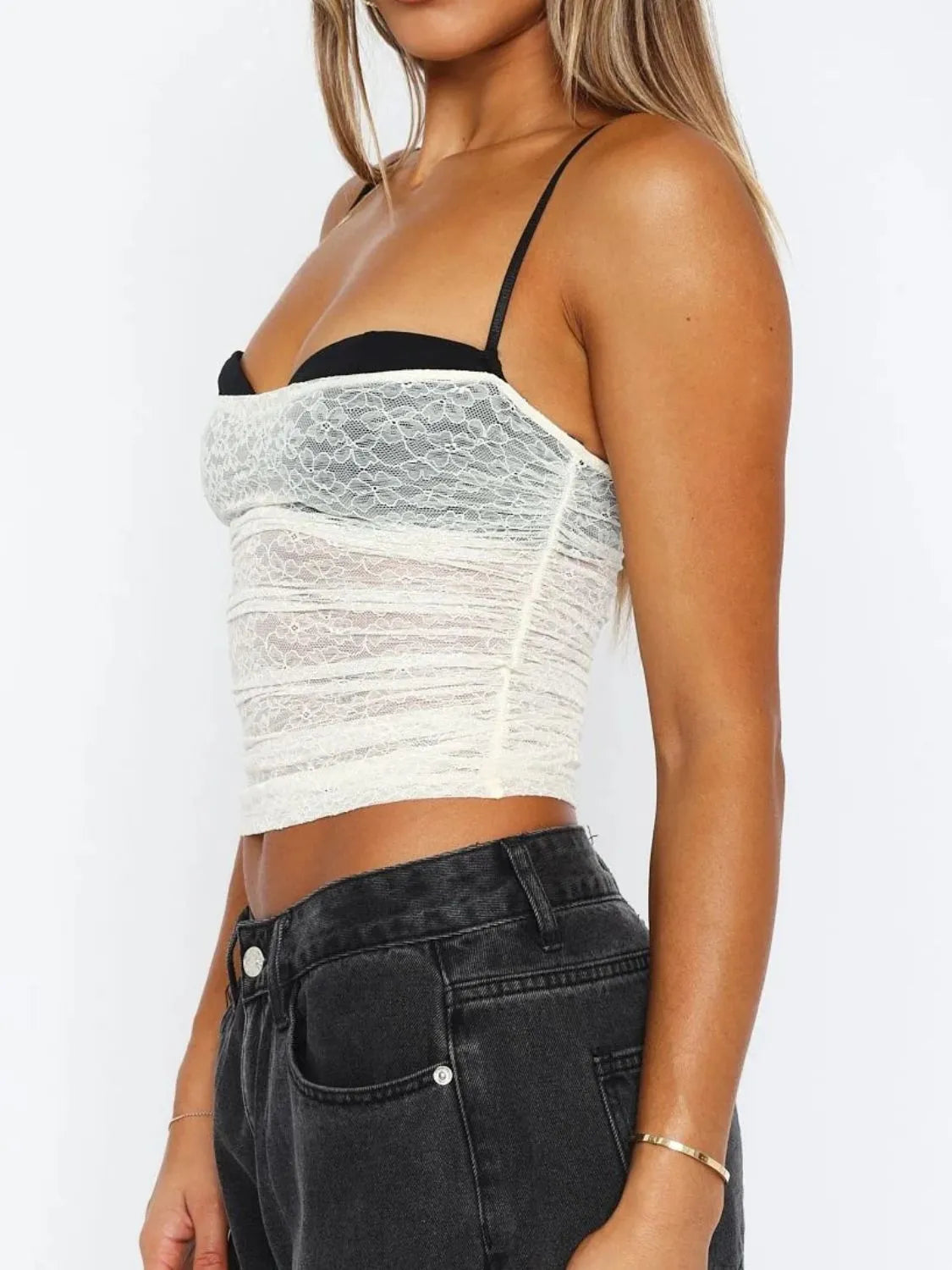 Lace Sweetheart Strapless Cami - Damned Threads