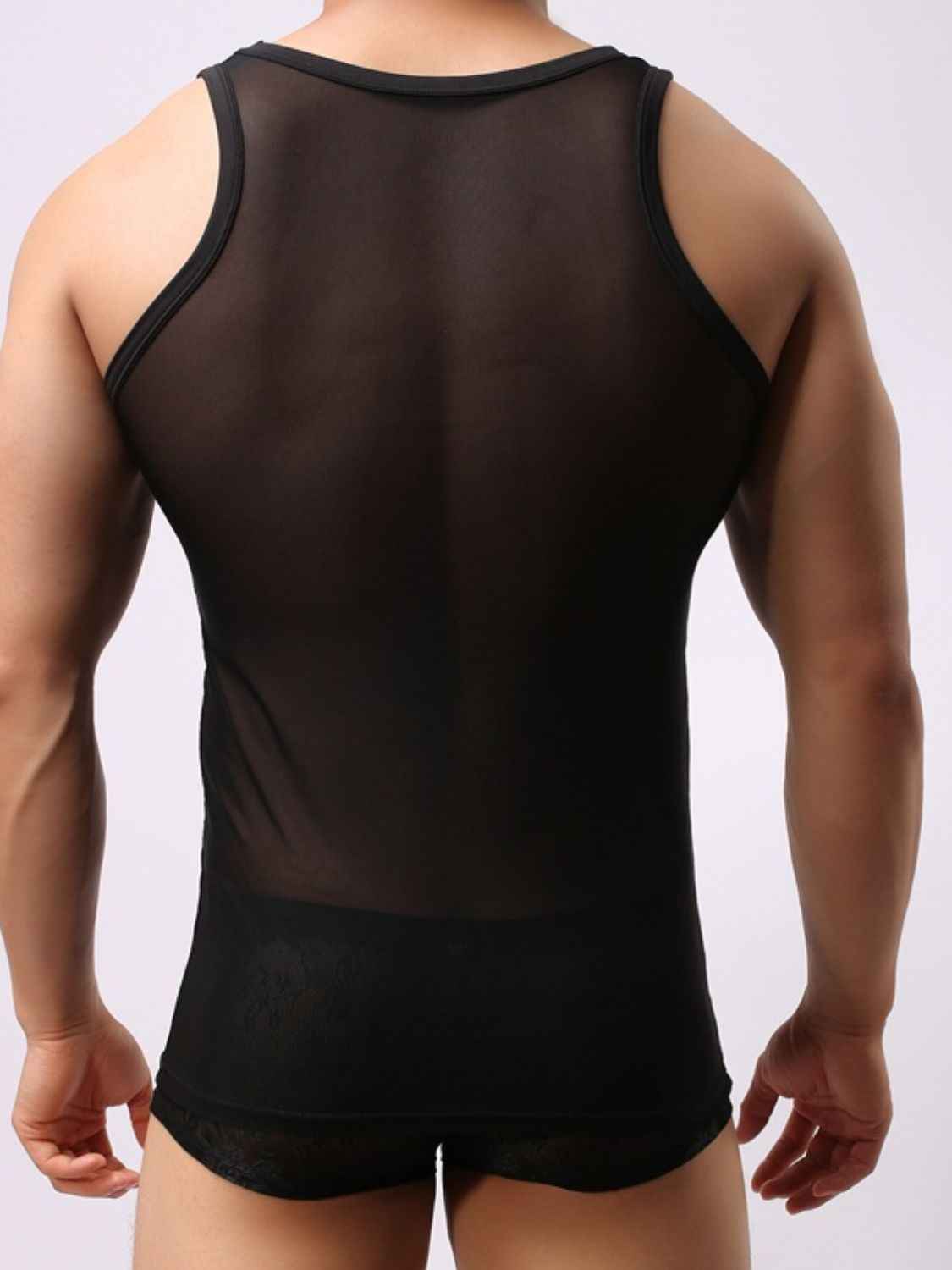 Men's Solid Color Sexy Sheer Tank - Damned Threads