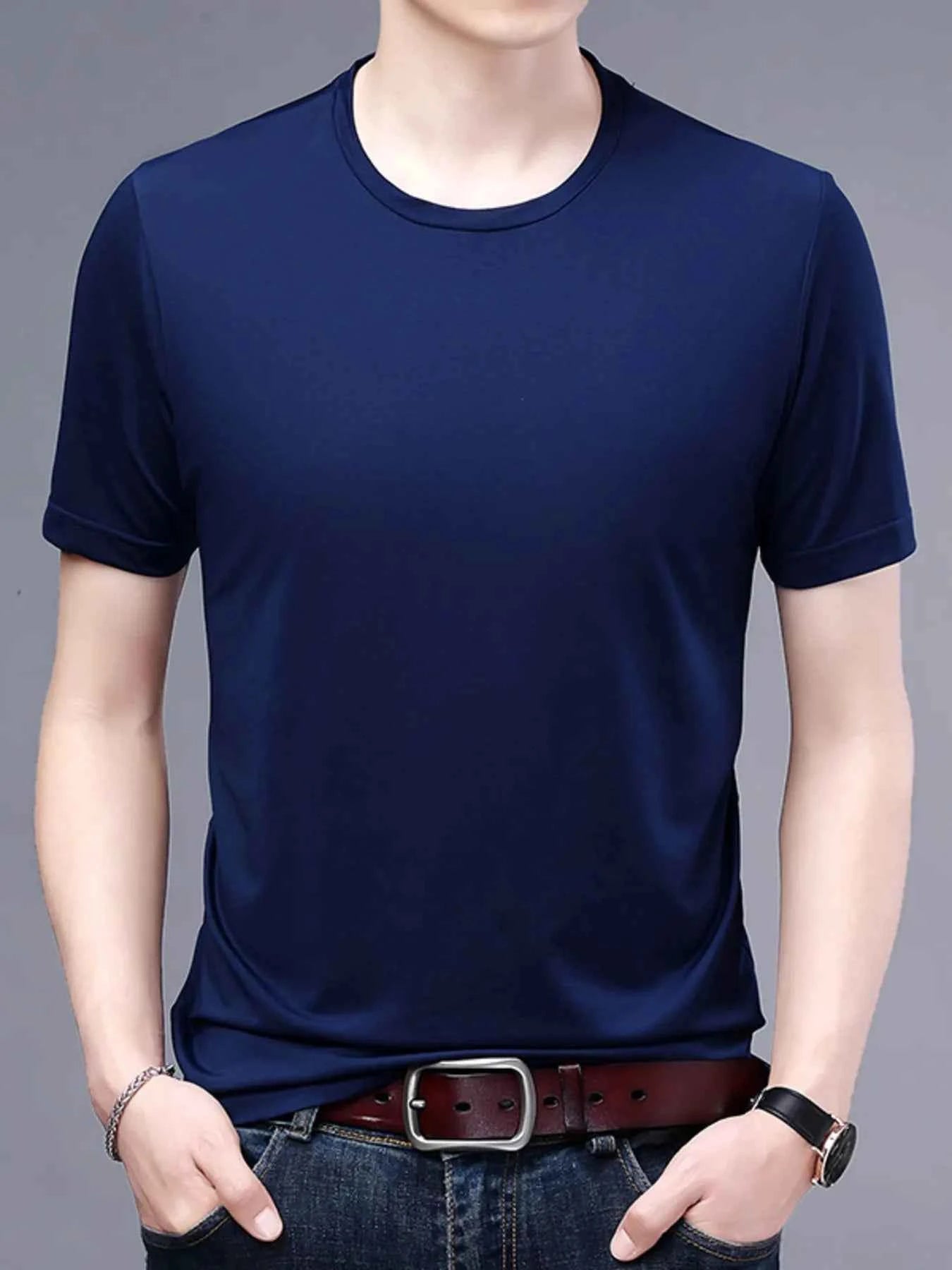 Men's Plus Size Classic Crew Neck Basic T-Shirt