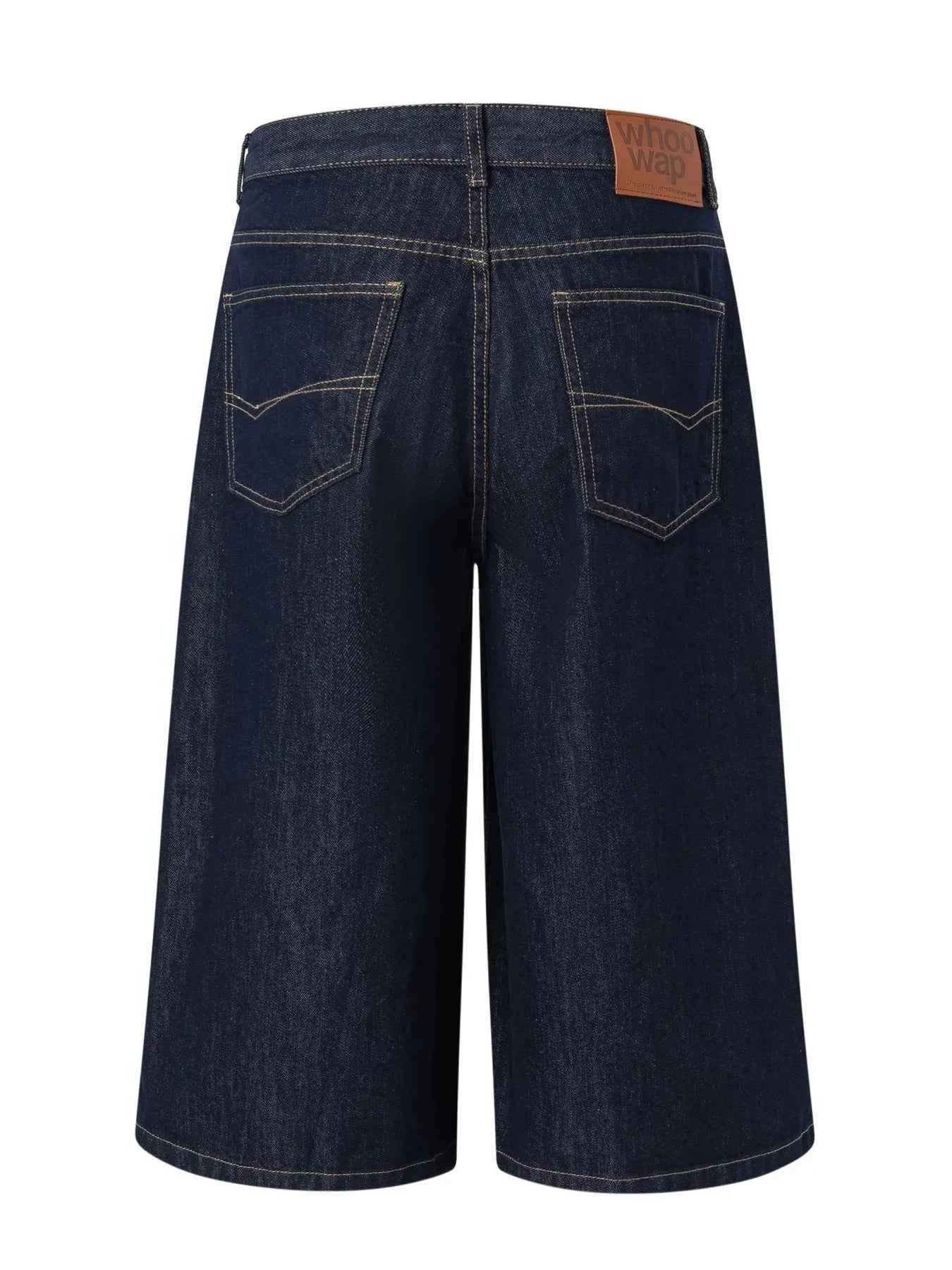 Men's Wide-Leg Denim Shorts