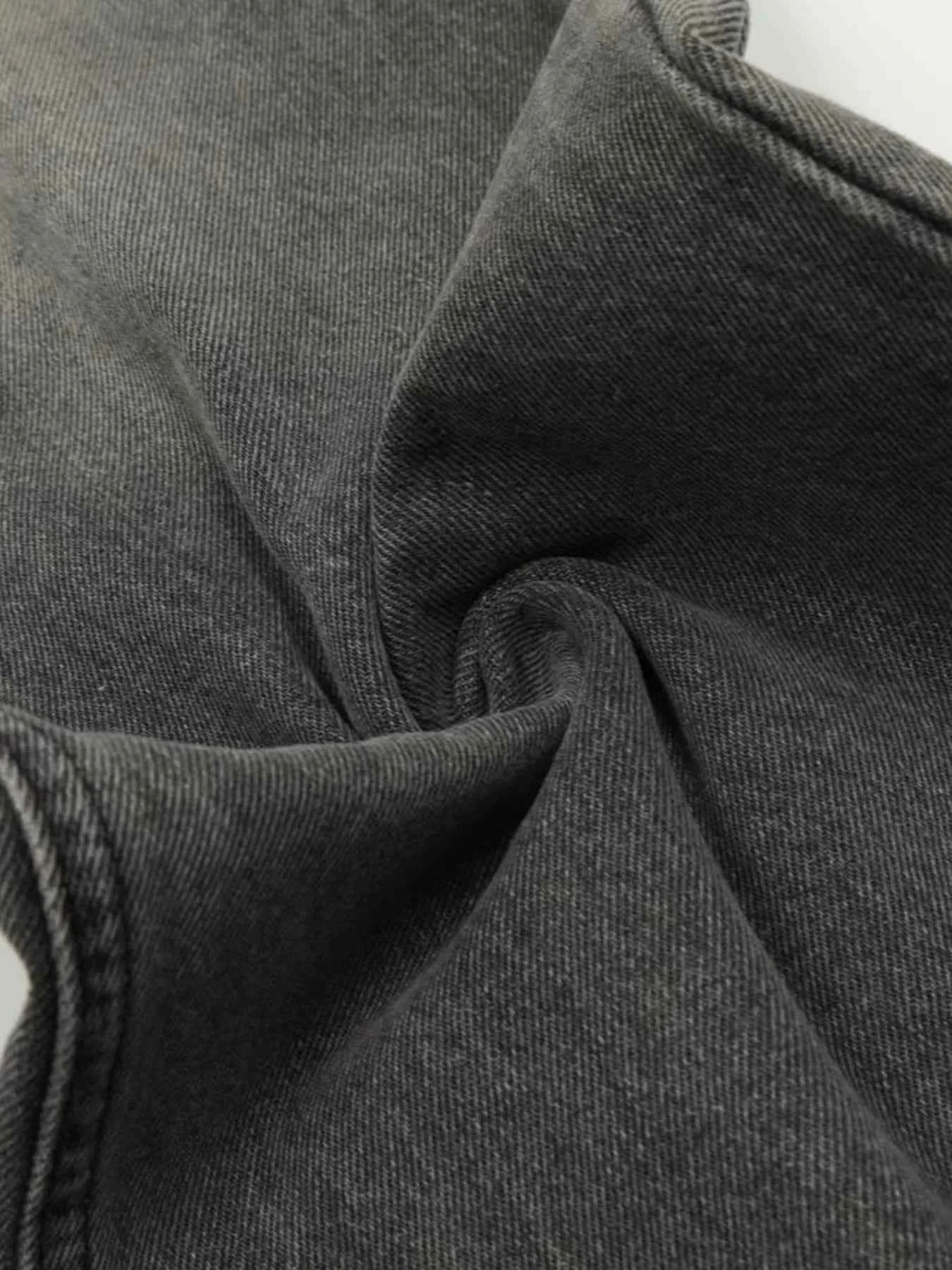 Men's Vintage Washed Distressed Wide-Leg Jeans