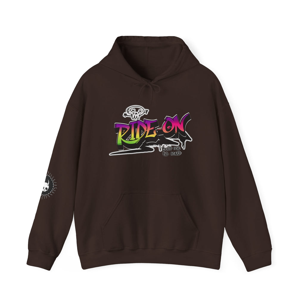Ride-On - Unisex Heavy Blend™ Hooded Sweatshirt (Front) - Damned Threads