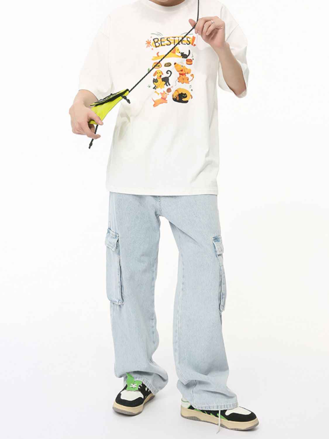 Men's Washed Straight Cargo Jeans - Damned Threads