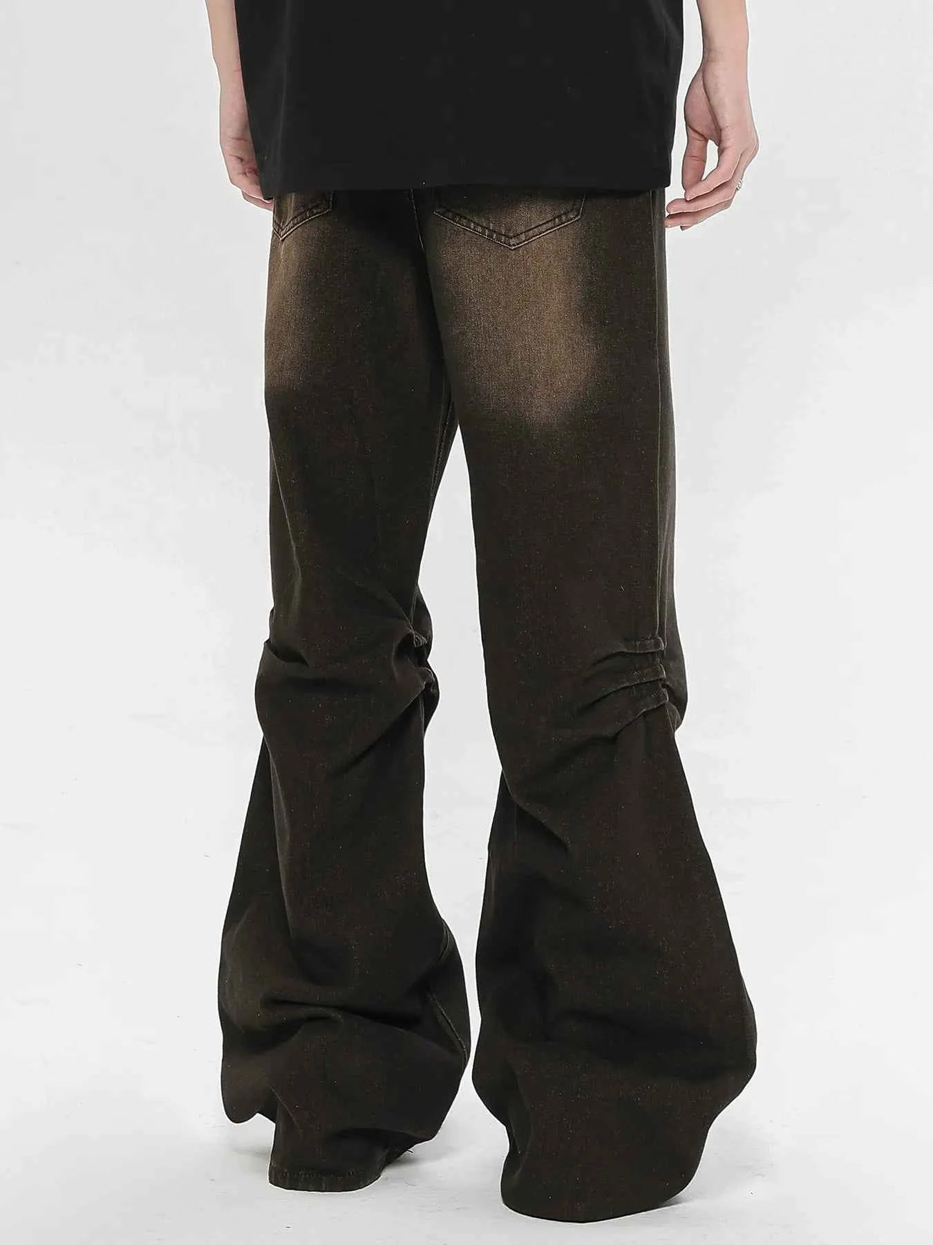 Men's Relaxed Fit Vintage Wash Flare Jeans