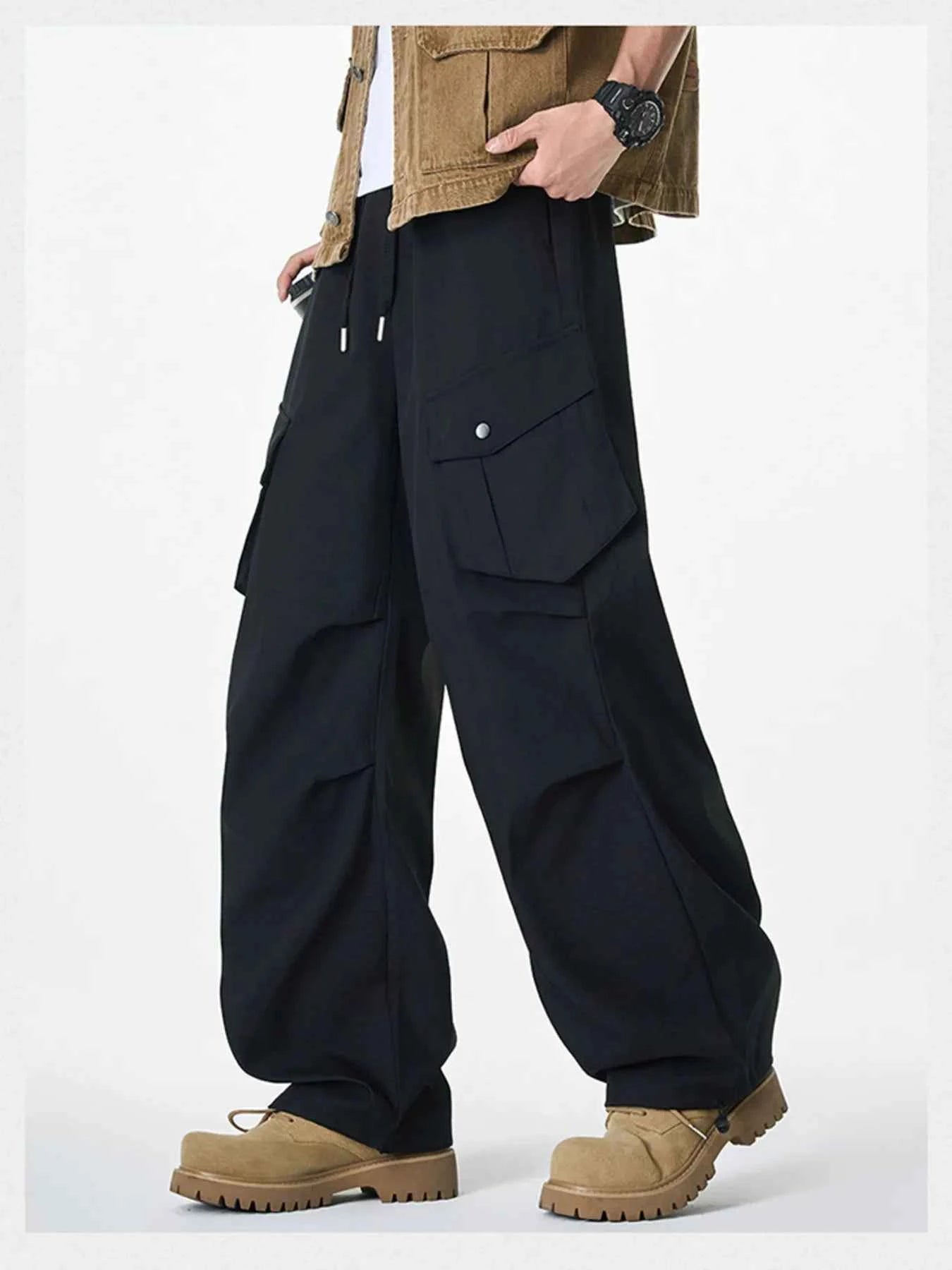 Men's Plus Size Loose Fit Cargo Combat Pants
