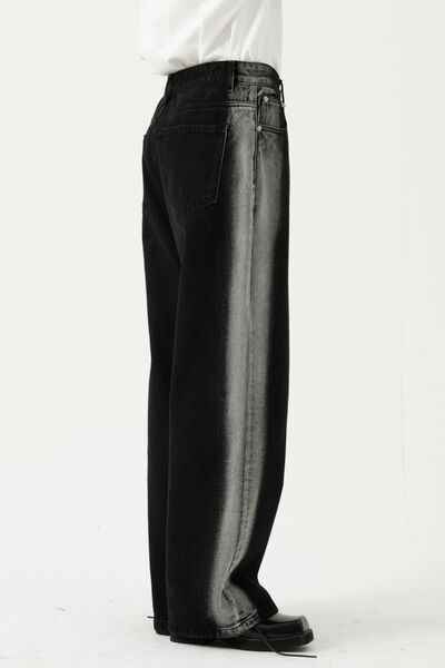 Side Contrast Jeans with Pockets - Damned Threads